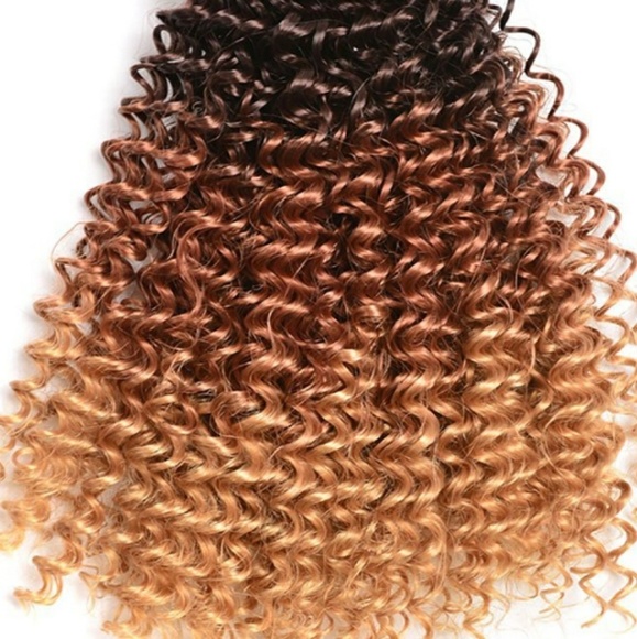 Ombre Blonde Curly Hair 4 Bundles main image 4